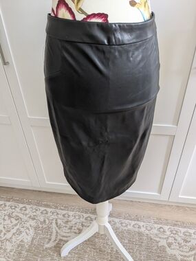 Dynamite Black Pleather Pencil Skirt